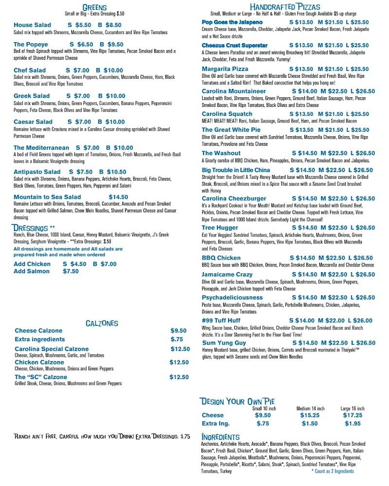 Carolina Pizza Company Menu image 1